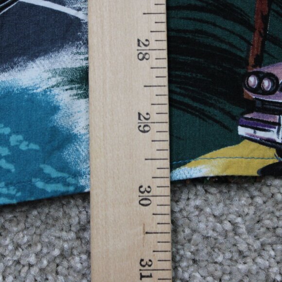 Reyn Spooner Hawaiian Shirt Mens XL Spooners Car 100% Rayon S/S Button Up - Picture 12 of 13